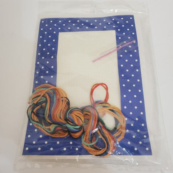 NIP Just a Note Cross Stitch Greeting Card HAPPY BIRTHDAY CAT 2000 - Picture 5 of 5